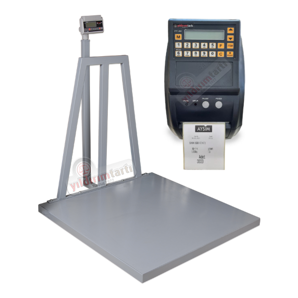 120 x 120 Cm 3000 Kg Etiket Yazıcılı Baskül