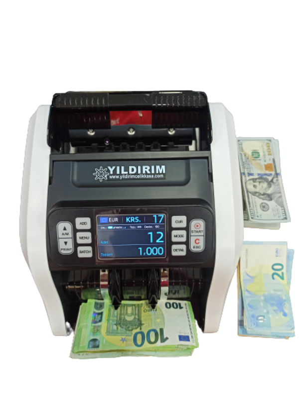 YILDIRIM Pro Mix Para Sayma Makinesi / Dolar Karışık Sayma ve Sahte Para Tespit Etme (USD-EURO-TL)