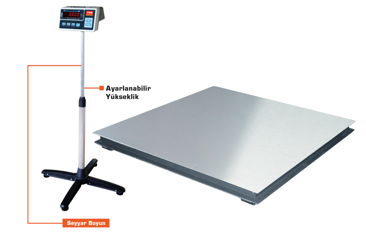 2000 Kg 100x150 Cm  Baskül (Monoblok)