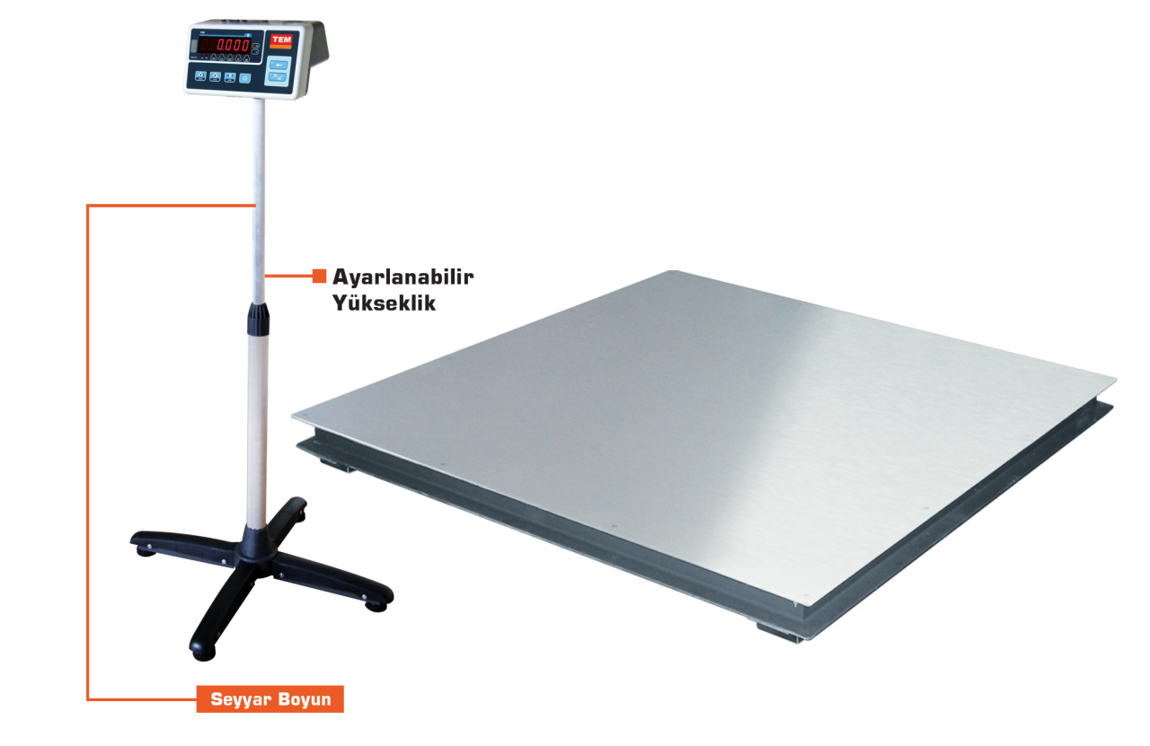 2000 Kg 150x200 Cm  Baskül (Monoblok)