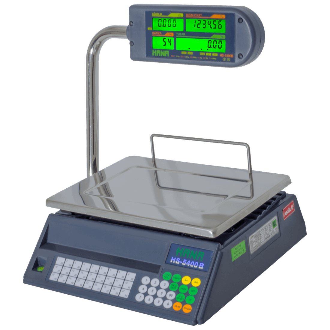 HANA HS-5400B 30 Kg 5 Gr Fiyat Hesaplamalı Terazi
