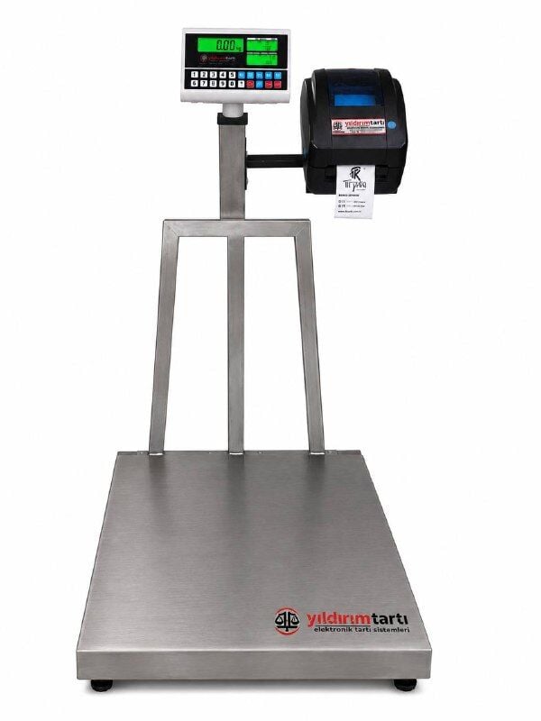 Full Paslanmaz 60x70 Cm 600 Kg Etiket Yazıcılı Baskül
