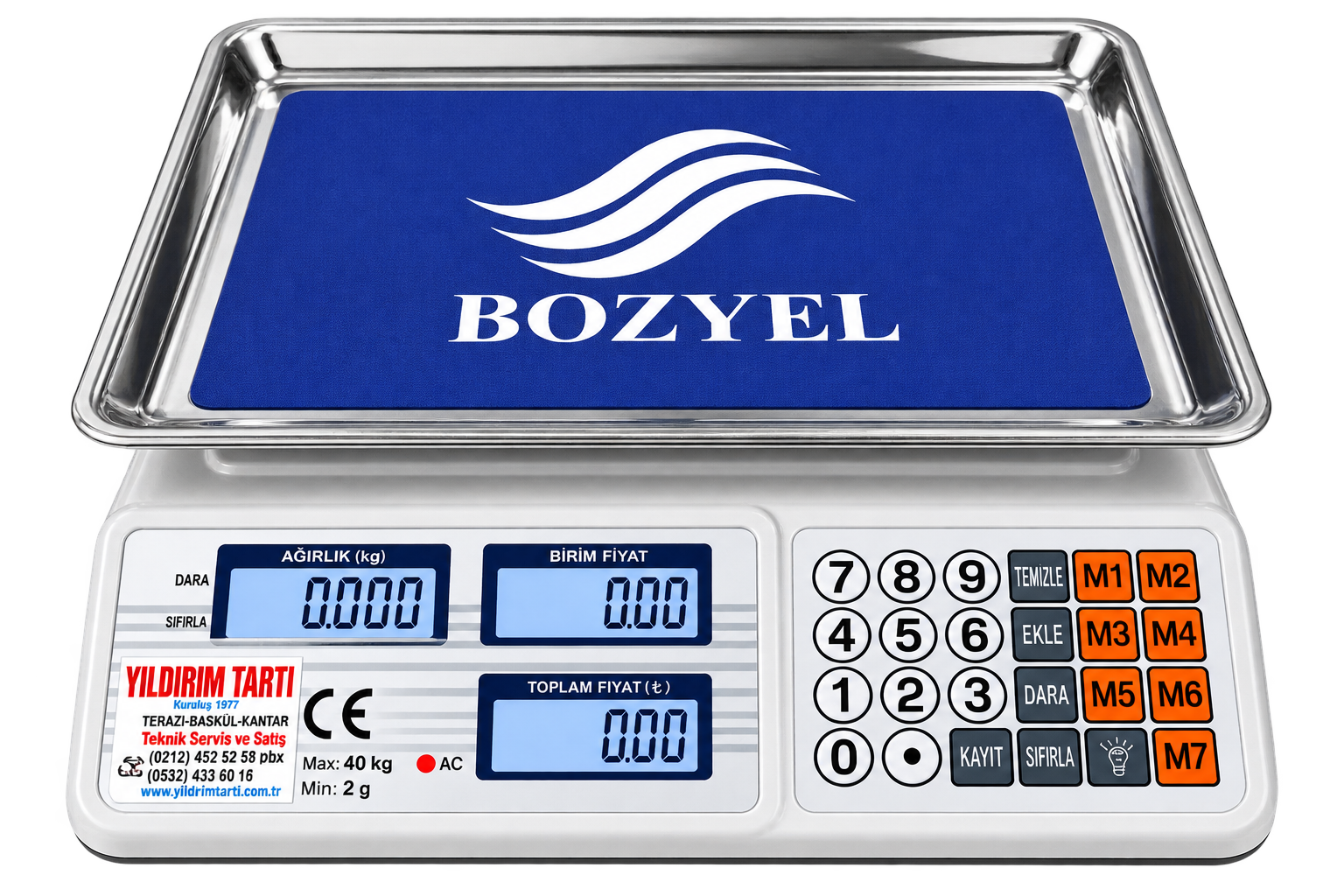 40 Kg 2 Gr Fiyat Hesaplamalı Terazi